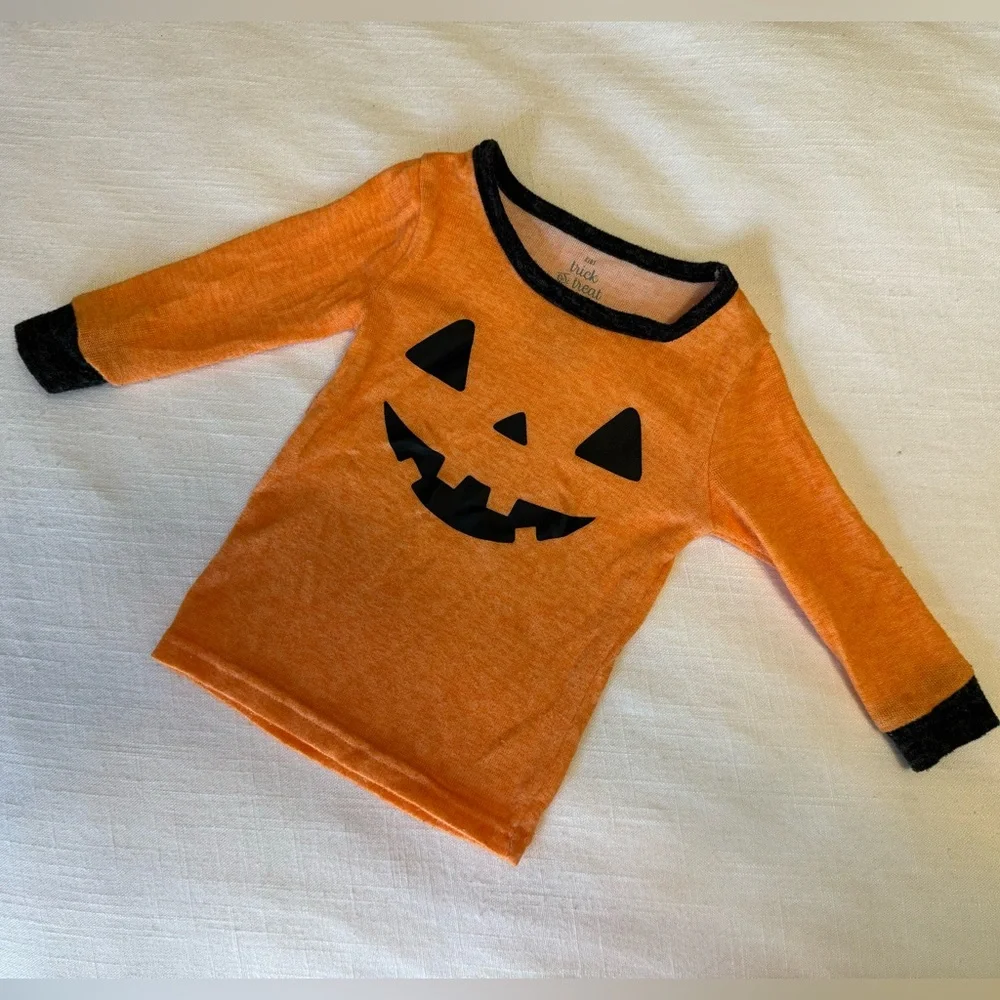 Trick or Treat Sleep | Halloween Jack O Lantern Pajama Set | 12 months